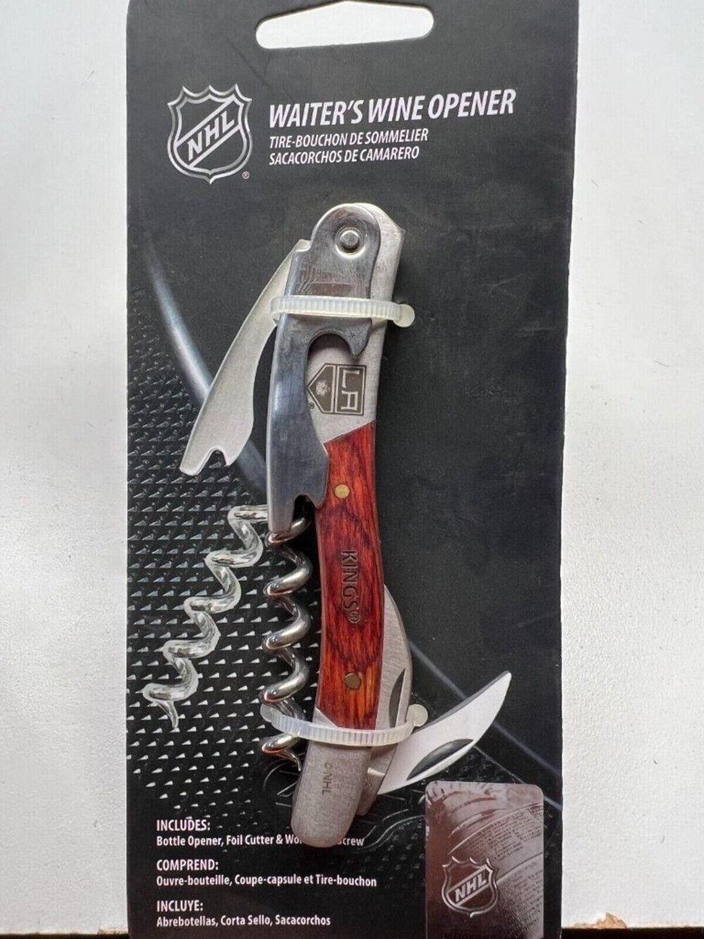 Los Angeles Kings Wine Bottle Opener Waiter Style TSV Home NHL Official Merch